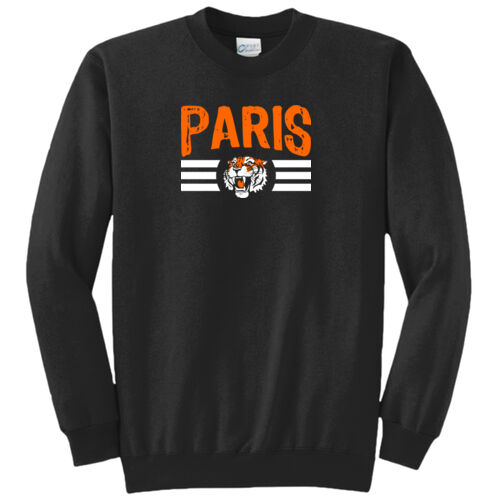 Paris Tigers Design PT8 on a Port & Company® - Core Fleece Crewneck Sweatshirt Thumbnail