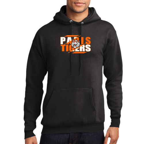 Paris Tigers Design PT9 on a Port & Company® - Core Fleece Pullover Hooded Sweatshirt Thumbnail