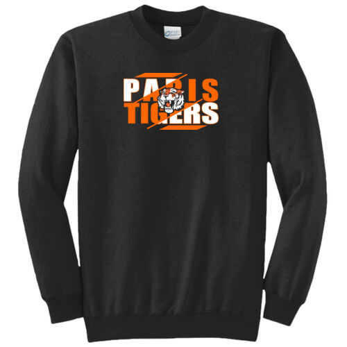 Paris Tigers Design PT9 on a Port & Company® - Core Fleece Crewneck Sweatshirt Thumbnail