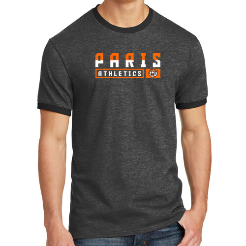 Paris Tigers Design PT10 on a Port & Company® - Core Cotton Ringer Tee Thumbnail