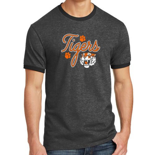 Paris Tigers Design PT15 on a Port & Company® - Core Cotton Ringer Tee Thumbnail