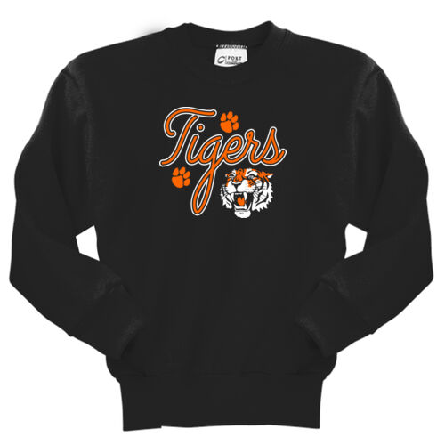 Paris Tigers Design PT15 on a Port & Company® - Youth Core Fleece Crewneck Sweatshirt Thumbnail