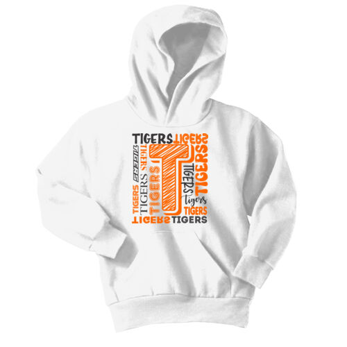Paris Tigers Design PT16 on a Port & Company® - Youth Core Fleece Pullover Hooded Sweatshirt Thumbnail