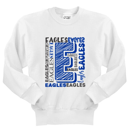 Crestwood Eagles Design CE10 on a Port & Company® - Youth Core Fleece Crewneck Sweatshirt Thumbnail
