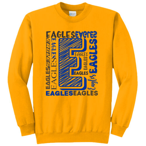 Crestwood Eagles Design CE10 on a Port & Company® - Core Fleece Crewneck Sweatshirt Thumbnail