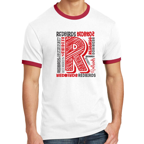 Mayo Redbirds Design MA10 on a Port & Company® - Core Cotton Ringer Tee Thumbnail