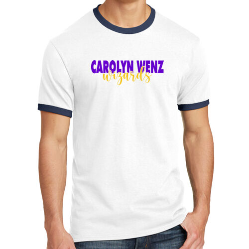 Wenz Wizards Elementary School Design WES2 on a Port & Company® - Core Cotton Ringer Tee Thumbnail