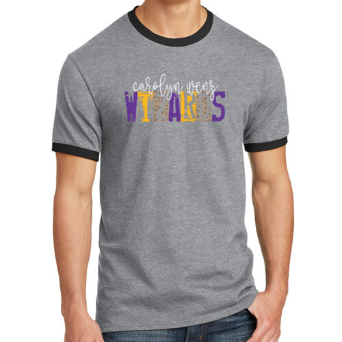 Wenz Wizards Elementary School Design WES3 on a Port & Company®  - Core Cotton Ringer Tee Thumbnail