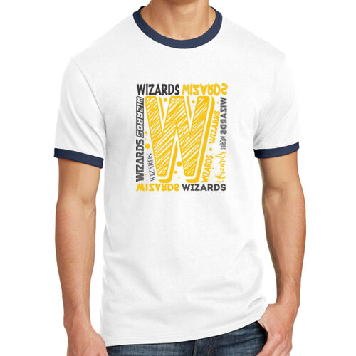 Wenz Wizards Elementary School Design WES4 on a Port & Company® - Core Cotton Ringer Tee Thumbnail