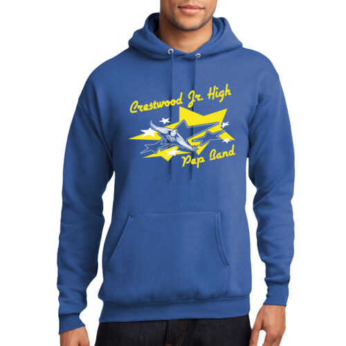 Crestwood Eagles Pep Band with name on Back on a Port & Co ®  - Core Fleece Pullover Hooded Sweatshirt Thumbnail
