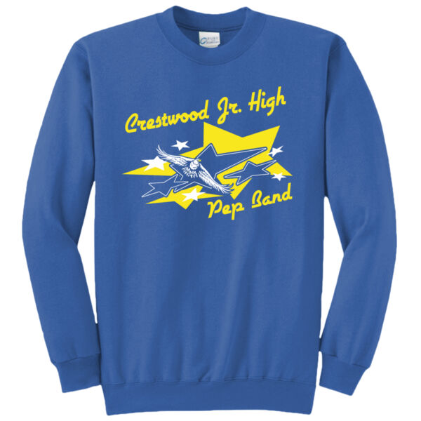 Crestwood Eagles Pep Band with name on Back on a Port & Co ®  - Core Fleece Crewneck Sweatshirt Thumbnail