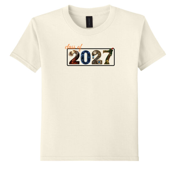 Class of 2027 on a - Youth Softstyle ® T Shirt Thumbnail
